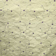 Kala Floral Embroidered Silk Dupioni Fabric - Aubergine, Blossom, Butter, Champagne, Oyster, Sage, 54" Width (1 Yard)