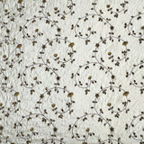 Kalei Fabric Silk Fabric - Floral Swirl Embroidered, 54" Width (1 Yard)
