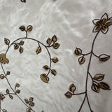 Kalei Fabric Silk Fabric - Floral Swirl Embroidered, 54" Width (1 Yard)