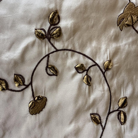 Kalei Fabric Silk Fabric - Floral Swirl Embroidered, 54" Width (1 Yard)