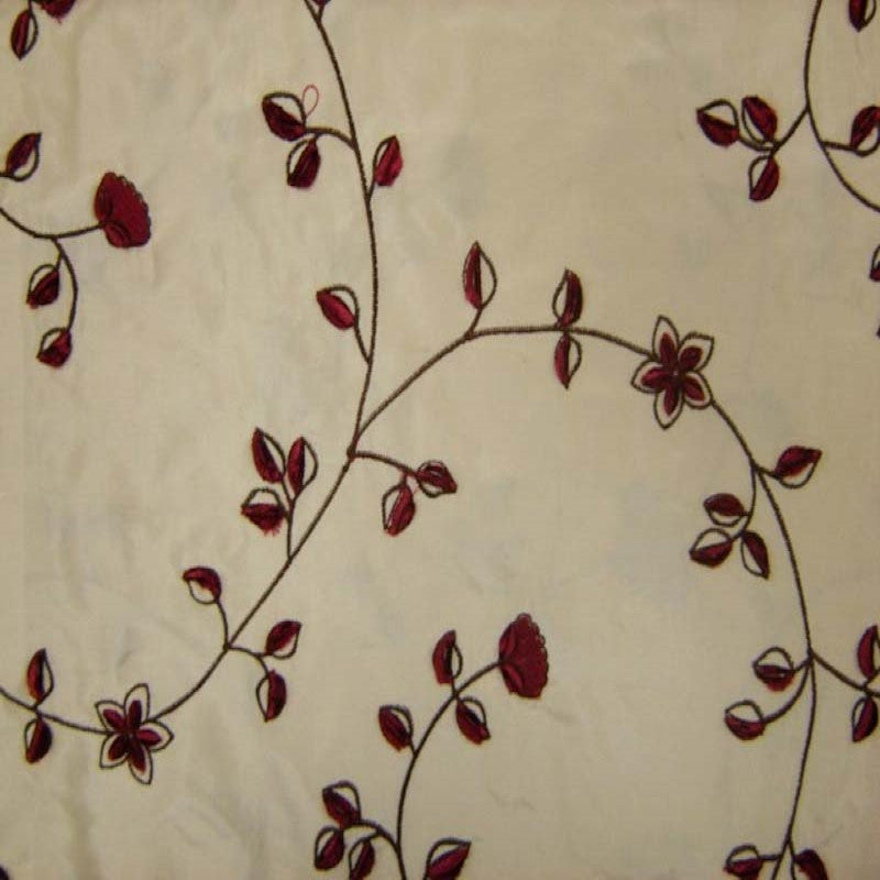 Kalei Fabric Silk Fabric - Floral Swirl Embroidered, 54" Width (1 Yard)