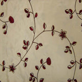 Kalei Fabric Silk Fabric - Floral Swirl Embroidered, 54" Width (1 Yard)