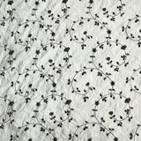 Kalei Fabric Silk Fabric - Floral Swirl Embroidered, 54" Width (1 Yard)