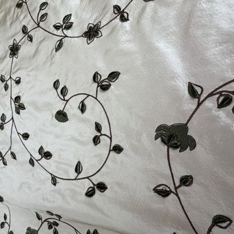 Kalei Fabric Silk Fabric - Floral Swirl Embroidered, 54" Width (1 Yard)