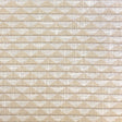 Kamali Metallic Linen Look Fabric - Diamond Geometric Pattern, Beige/Flax, 57" Width (1 Yard)