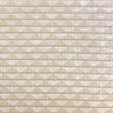Kamali Metallic Linen Look Fabric - Diamond Geometric Pattern, Beige/Flax, 57" Width (1 Yard)