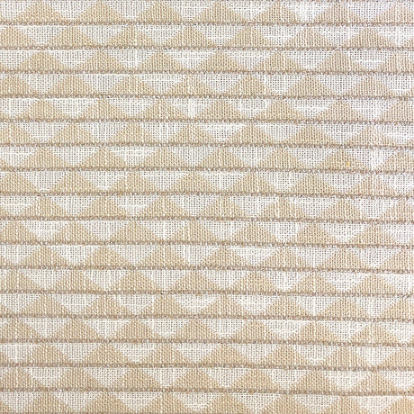 Kamali Metallic Linen Look Fabric - Diamond Geometric Pattern, Beige/Flax, 57" Width (1 Yard)