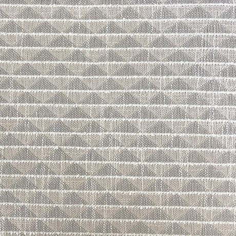Kamali Metallic Linen Look Fabric - Diamond Geometric Pattern, Beige/Flax, 57" Width (1 Yard)