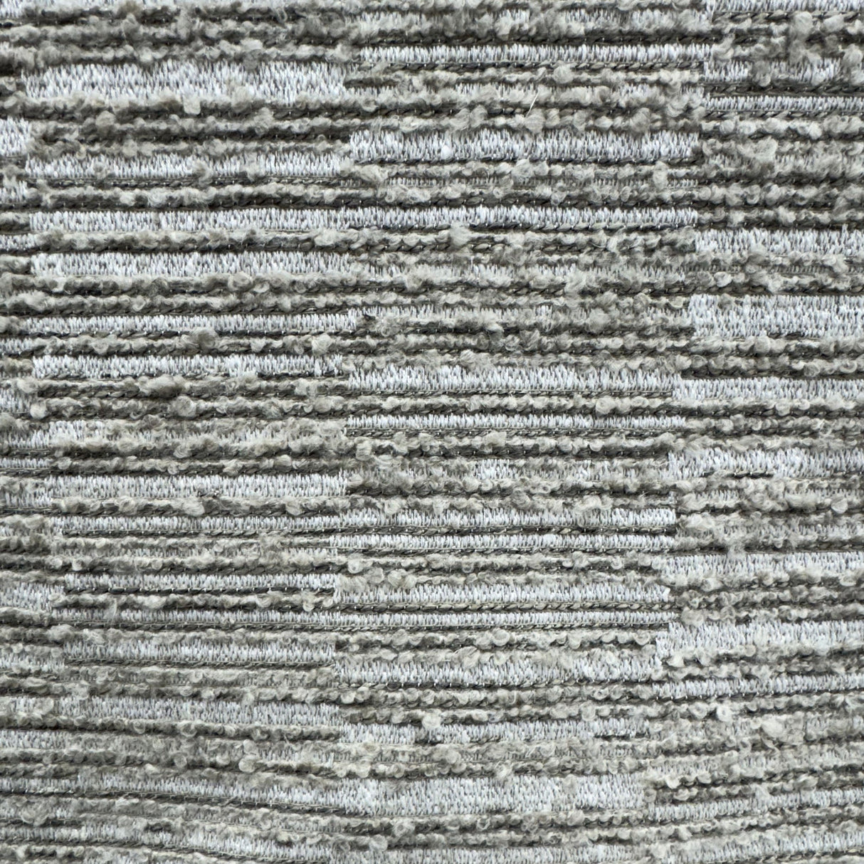 Kamara Fabric Striped Boucle Textured Fabric - Ivory, Taupe, Stone, 58" Width (1 Yard)