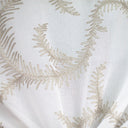 Karen Embroidered Floral Sheer Polyester Fabric - Beige, Ivory, White, Flax, 110" Width (1 Yard)