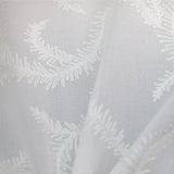 Karen Embroidered Floral Sheer Polyester Fabric - Beige, Ivory, White, Flax, 110" Width (1 Yard)