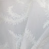 Karen Embroidered Floral Sheer Polyester Fabric - Beige, Ivory, White, Flax, 110" Width (1 Yard)