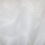 Karen Embroidered Floral Sheer Polyester Fabric - Beige, Ivory, White, Flax, 110" Width (1 Yard)