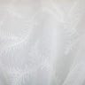 Karen Embroidered Floral Sheer Polyester Fabric - Beige, Ivory, White, Flax, 110" Width (1 Yard)