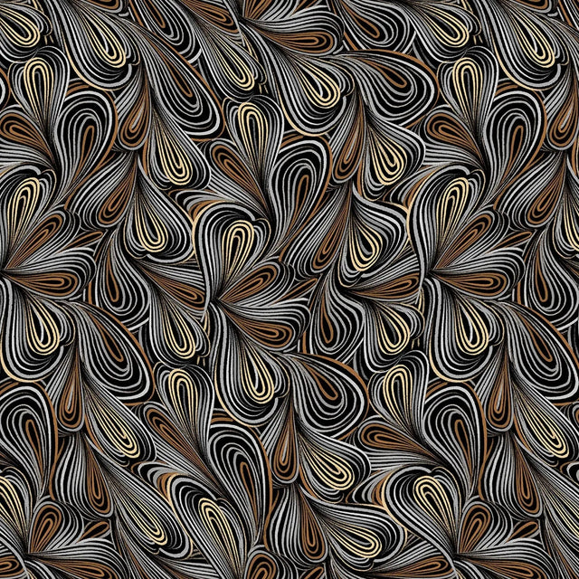 Cotton Wideback Fabric Brown Multi Color Flow 108"