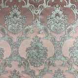 Katherine Textured Faux Silk Jacquard Fabric - Damask Pattern, 55" Width (1 Yard)