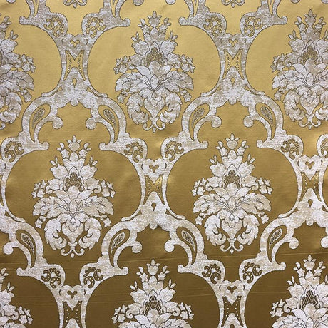 Katherine Textured Faux Silk Jacquard Fabric - Damask Pattern, 55" Width (1 Yard)