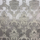 Katherine Textured Faux Silk Jacquard Fabric - Damask Pattern, 55" Width (1 Yard)