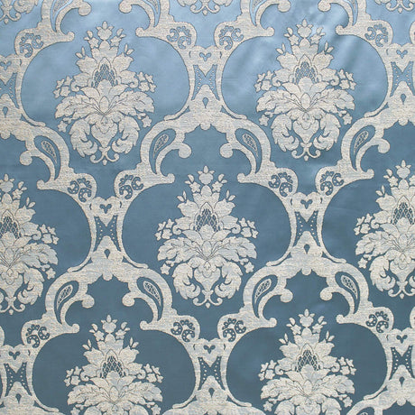 Katherine Textured Faux Silk Jacquard Fabric - Damask Pattern, 55" Width (1 Yard)