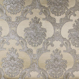 Katherine Textured Faux Silk Jacquard Fabric - Damask Pattern, 55" Width (1 Yard)