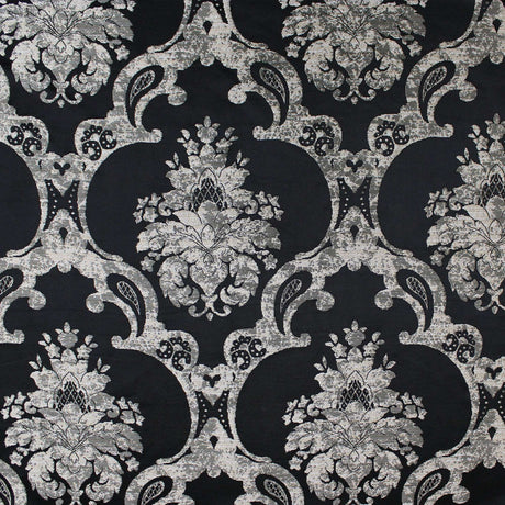 Katherine Textured Faux Silk Jacquard Fabric - Damask Pattern, 55" Width (1 Yard)