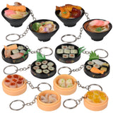 Asian Food Key Rings Assortment (1 DZ)