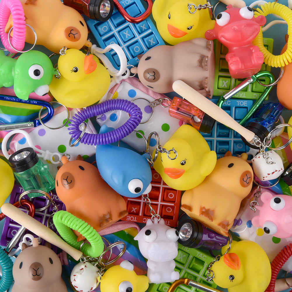 Keychain Backpack Clip Toy Assortment 50ct