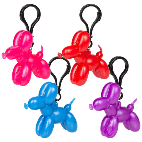 Stretchy Balloon Dog Clip-On Fidget (24 Pc Display)