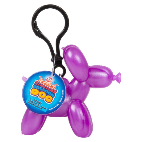 Stretchy Balloon Dog Clip-On Fidget (24 Pc Display)