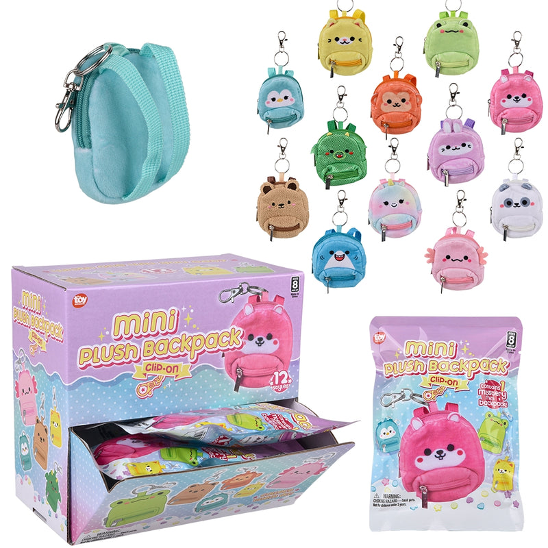 Kawaii Plush Backpack Clip On Blind Bag (12 Pc Display)