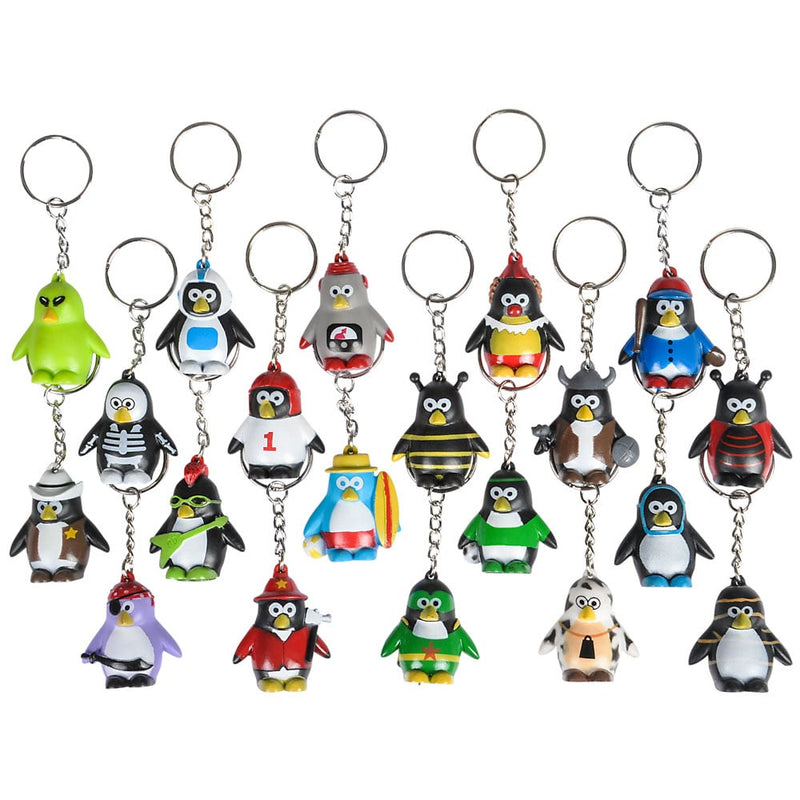 Penguin Keychain Collectible Assorted (20 Pc Poly Bag)