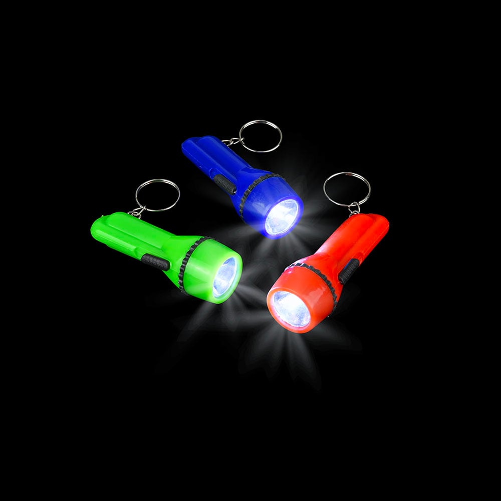 Flashlight Keychain Plastic LED (12 Pack)