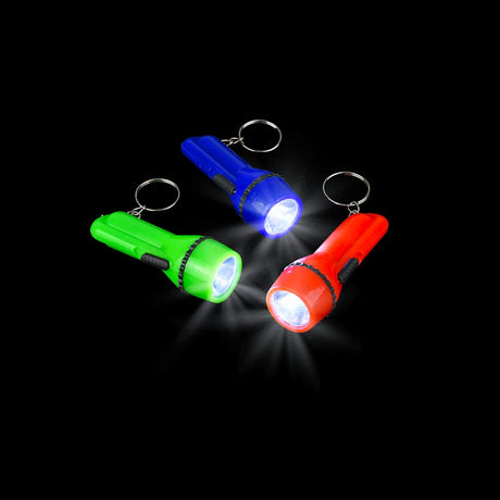 Flashlight Keychain Plastic LED (12 Pack)
