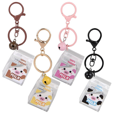 Kawaii Animal Milk Carton Liquid Clip On (24 Pc Display)