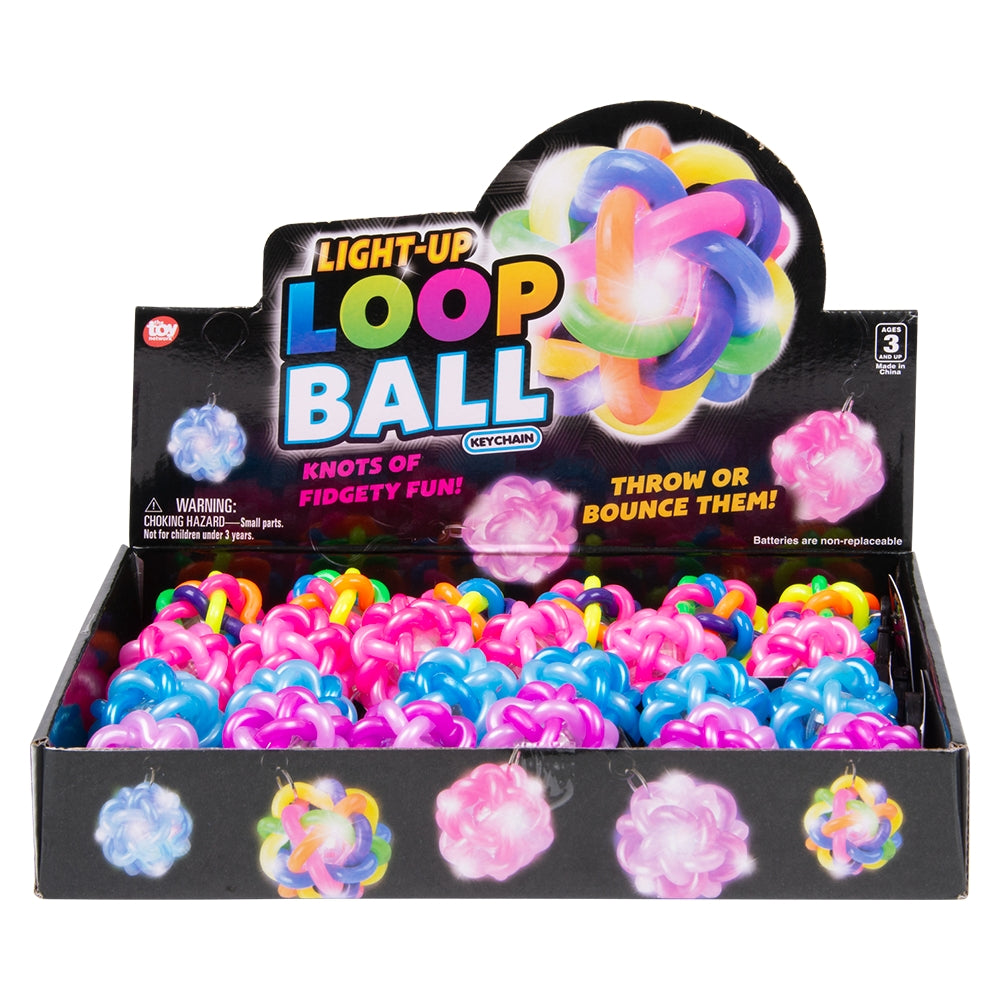 Light-Up Loop Ball Backpack Clip (24 Ct)