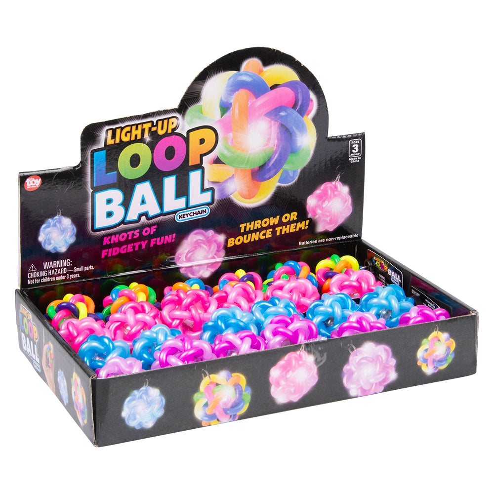 Light-Up Loop Ball Backpack Clip (24 Ct)