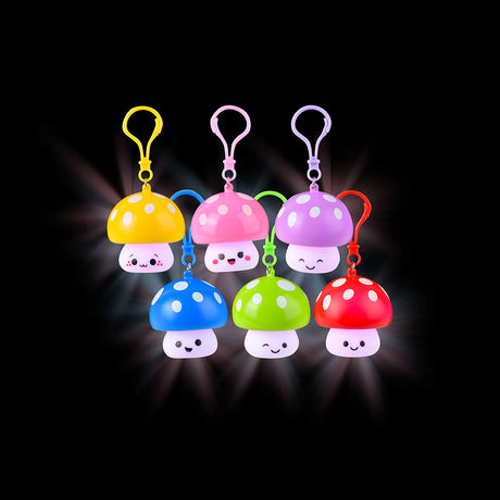 Light-Up Mushroom Clip-Ons (12 Piece Display)