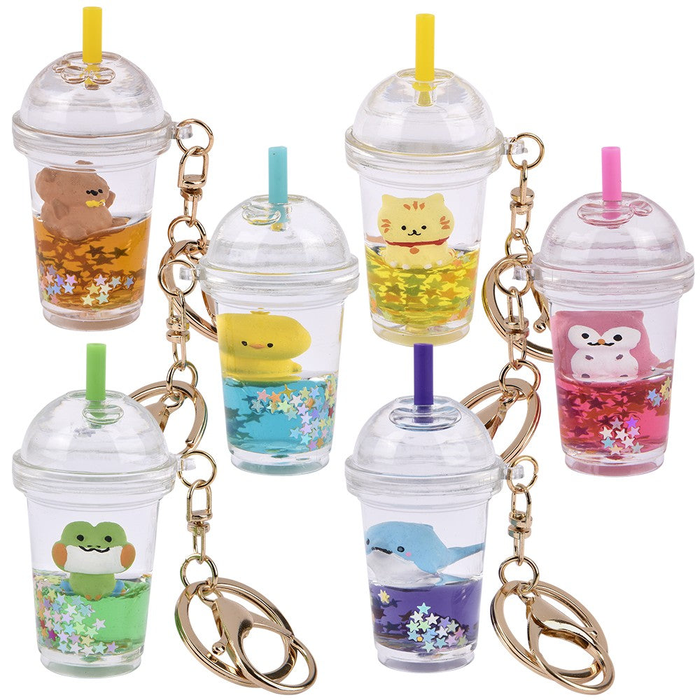 Kawaii Animal Clip On Smoothie Charms (24 Pc Display)