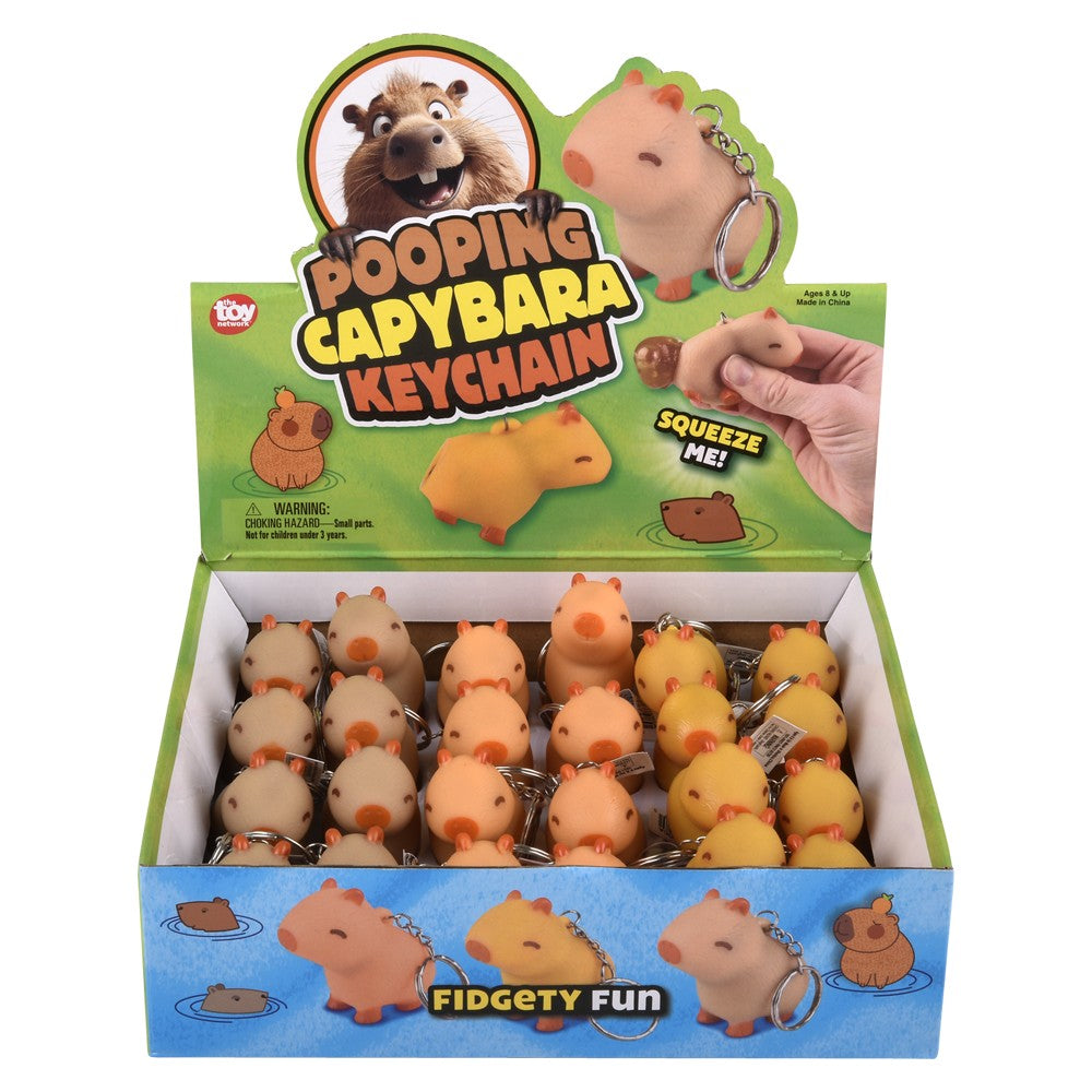Pooping Capybara Keychain Display (24 Pc)