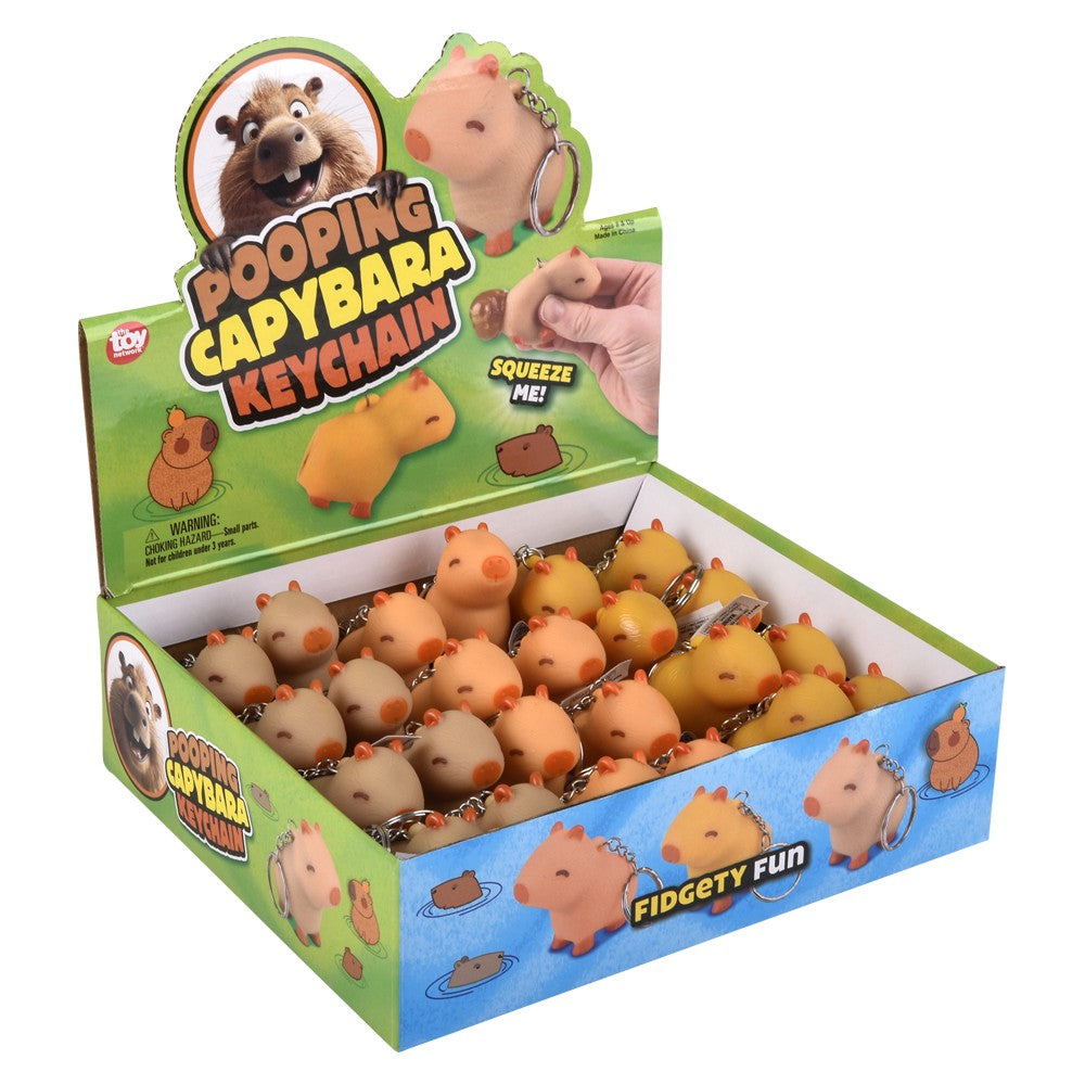 Pooping Capybara Keychain Display (24 Pc)