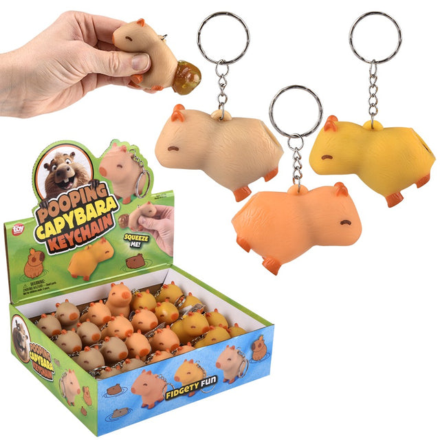 Pooping Capybara Keychain Display (24 Pc)