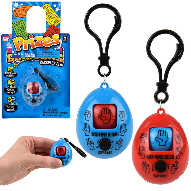 Rock Paper Scissors Backpack Clip