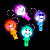 Light-Up Smiley Face Whistle Keychain (1 DZ)