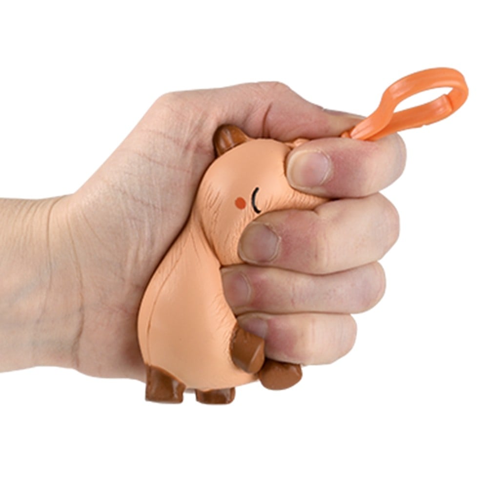 Capybara Squish Backpack Clip (12 Pc Display)