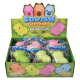 Capybara Squish Backpack Clip (12 Pc Display)
