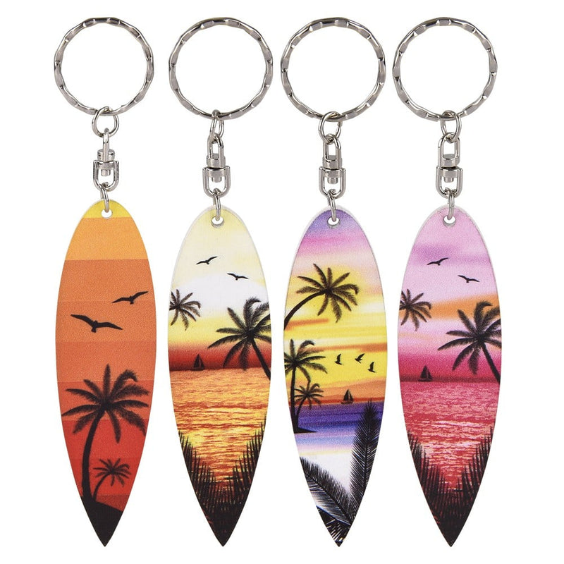 Wooden Surfboard Keychain (1 DZ)