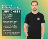 Pack: 12 Fast Custom T-Shirts – Personalized Photo, Logo, or Text Design (Left Chest - Black)