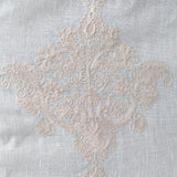 Kendall Fabric Polyester Sheer Fabric - Damask Embroidered, 110" Width (1 Yard)