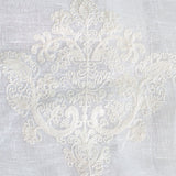 Kendall Fabric Polyester Sheer Fabric - Damask Embroidered, 110" Width (1 Yard)