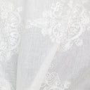Kendall Fabric Polyester Sheer Fabric - Damask Embroidered, 110" Width (1 Yard)